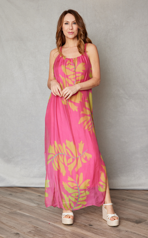 Italian Silk pattern Tank Dress