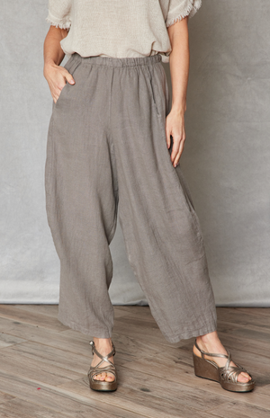 Linen Pant with Side Inset