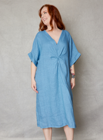 Linen Twist Front Dress