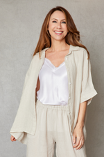 Linen Boyfriend Shirt (4 Colors)