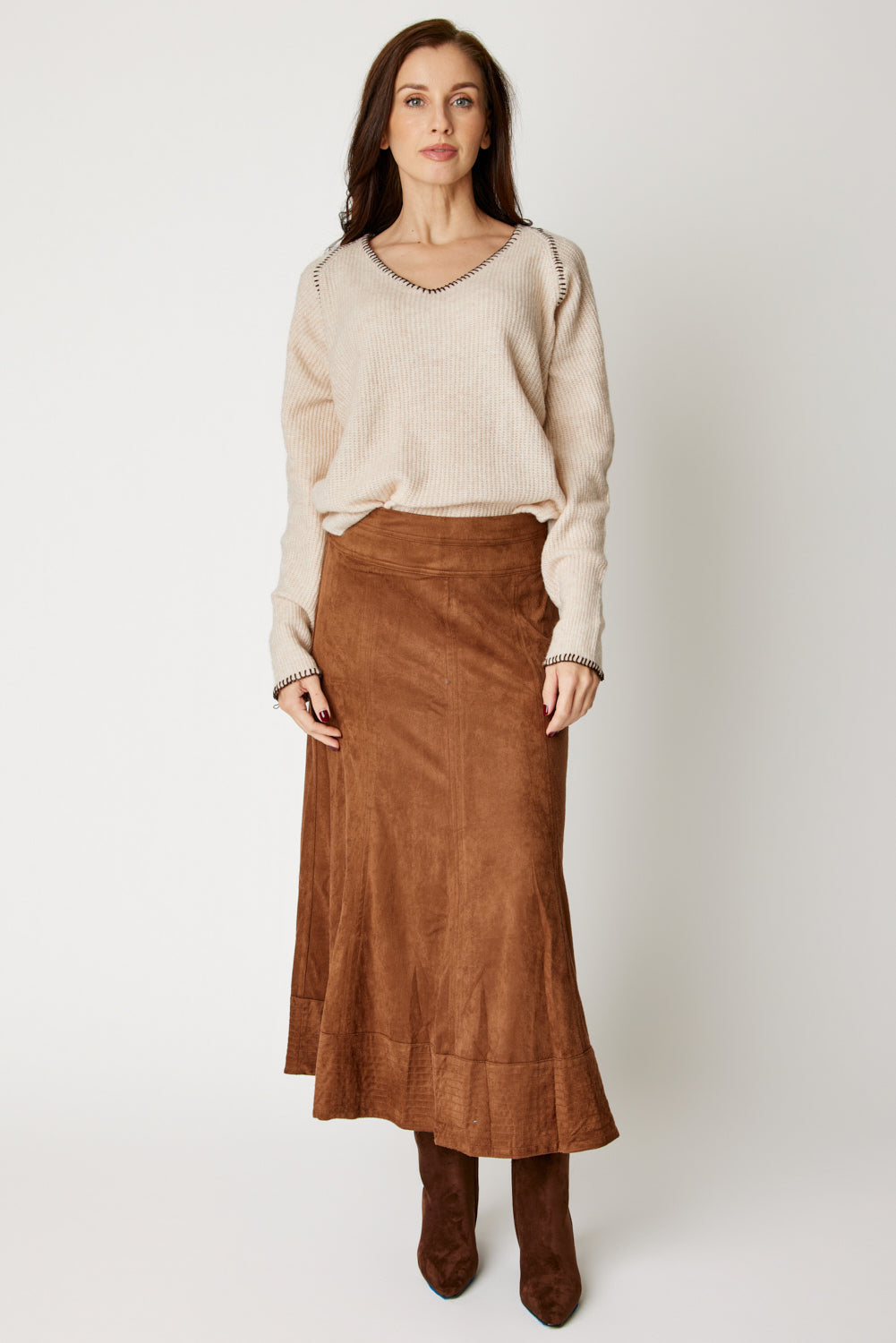 Boho Faux Suede Skirt