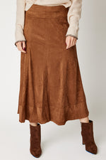 Boho Faux Suede Skirt