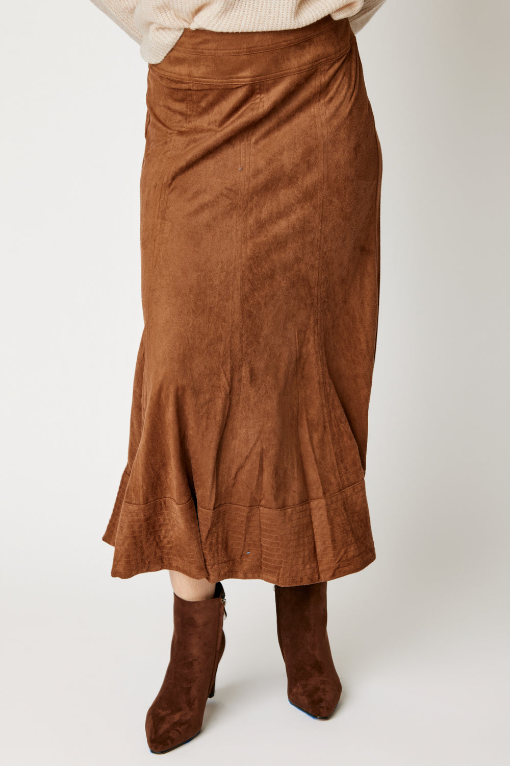 Boho Faux Suede Skirt
