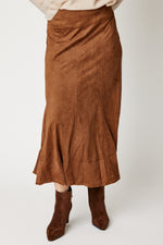 Boho Faux Suede Skirt