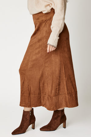 Boho Faux Suede Skirt