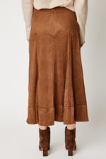 Boho Faux Suede Skirt