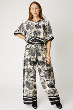 Pajama Style Jungle Pattern Top (2 Colors.Part of Set)
