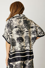 Pajama Style Jungle Pattern Top (2 Colors.Part of Set)