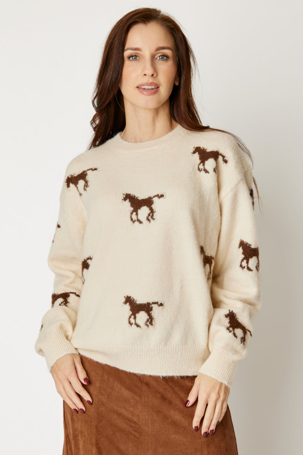 Horse Motif Sweater