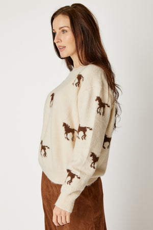 Horse Motif Sweater