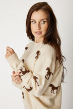 Horse Motif Sweater