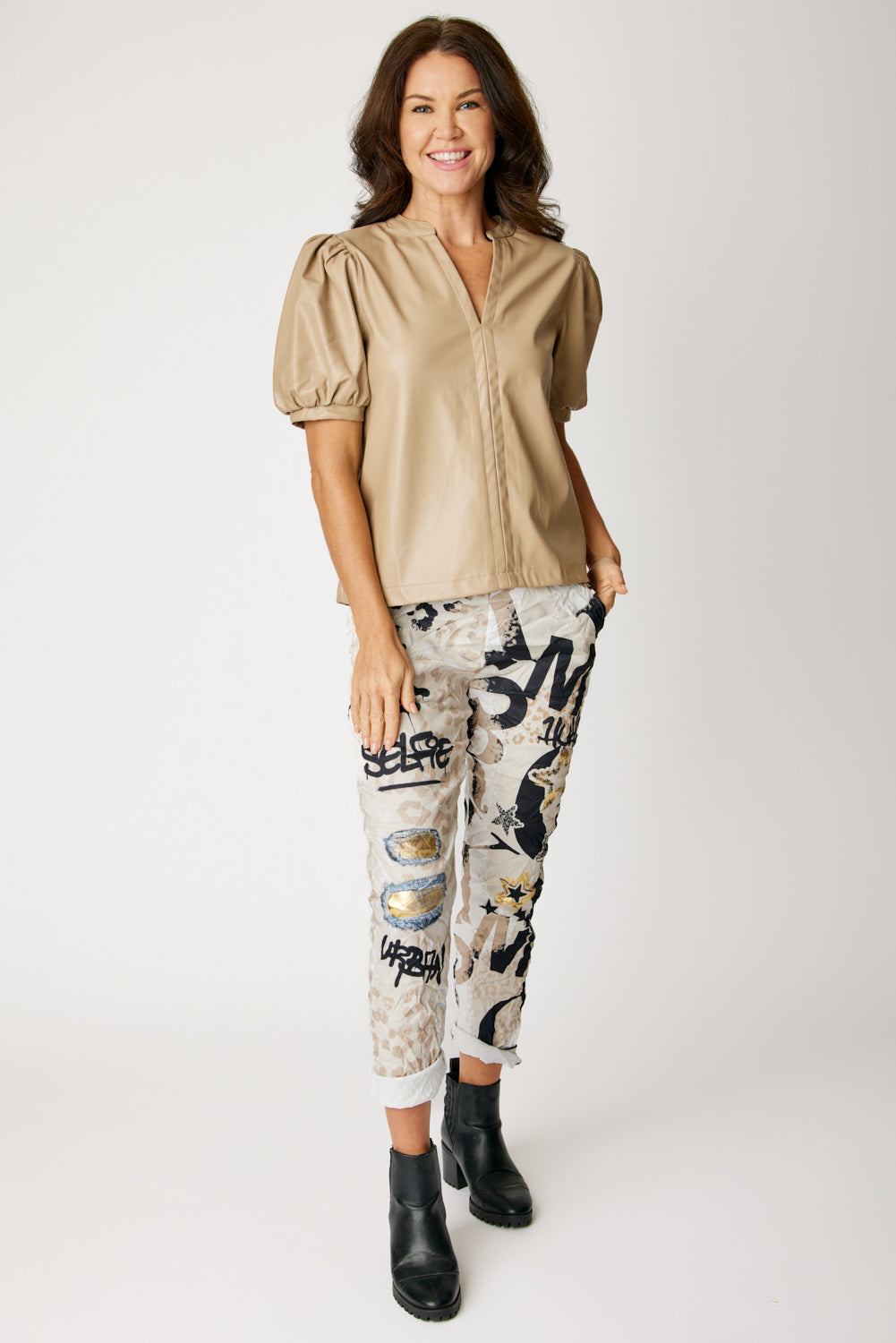 The Faux Leather Top (2 Colors)
