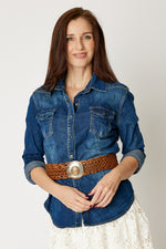 Denim Snap Shirt Long Sleeve