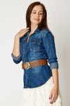 Denim Snap Shirt Long Sleeve