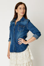 Denim Snap Shirt Long Sleeve
