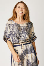 Racer Stripe Jungle Print Top