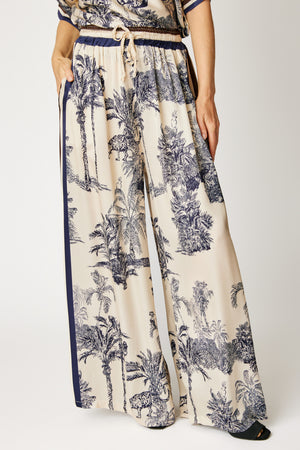 Racer Stripe Jungle Print Pant