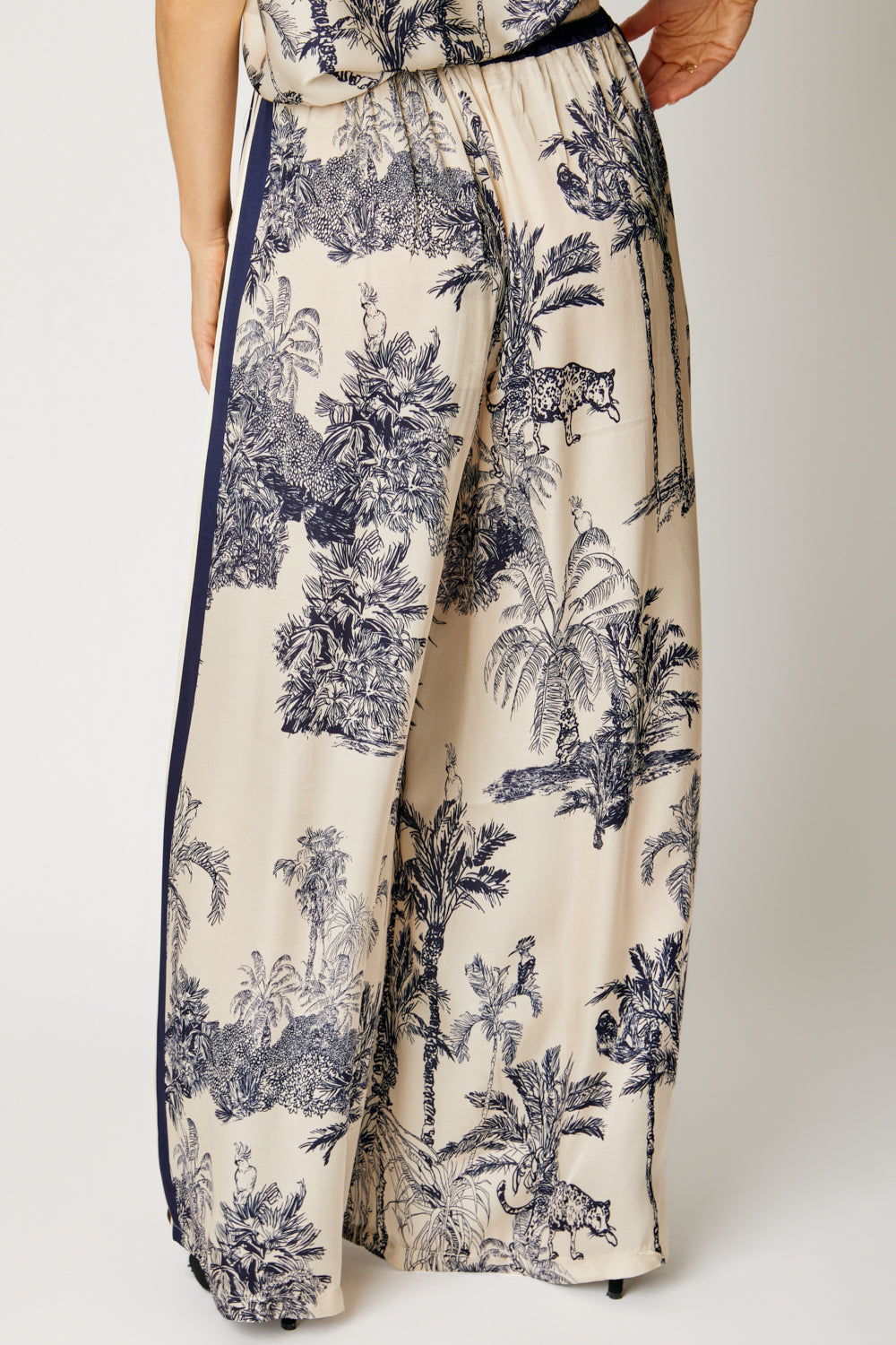 Racer Stripe Jungle Print Pant