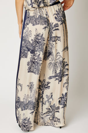 Racer Stripe Jungle Print Pant