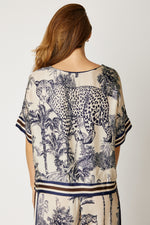 Racer Stripe Jungle Print Top