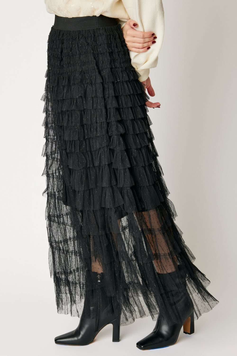 Swiss Dot Layered Skirt (3 Colors)