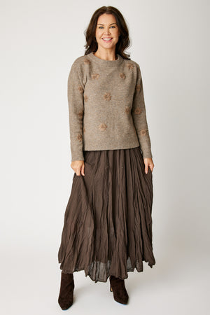 Embroidered Floral Sweater (3 Colors)