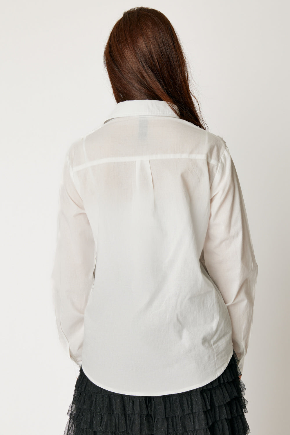 Floral Textured Button Down Blouse