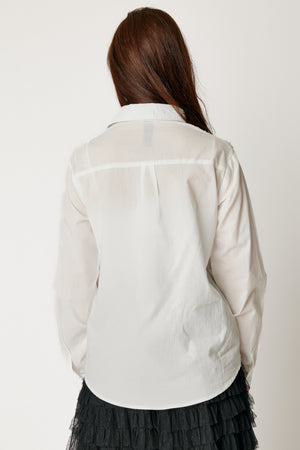 Floral Textured Button Down Blouse