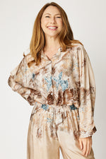Watercolor Pattern Drapey Top