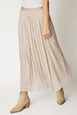 Rhinestone Luxe Satin Skirt