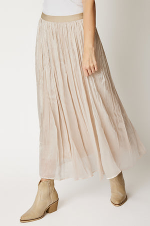 Rhinestone Luxe Satin Skirt