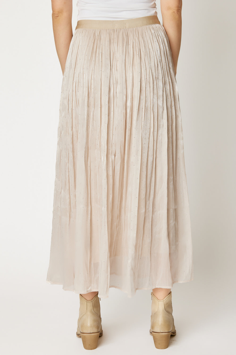 Rhinestone Luxe Satin Skirt
