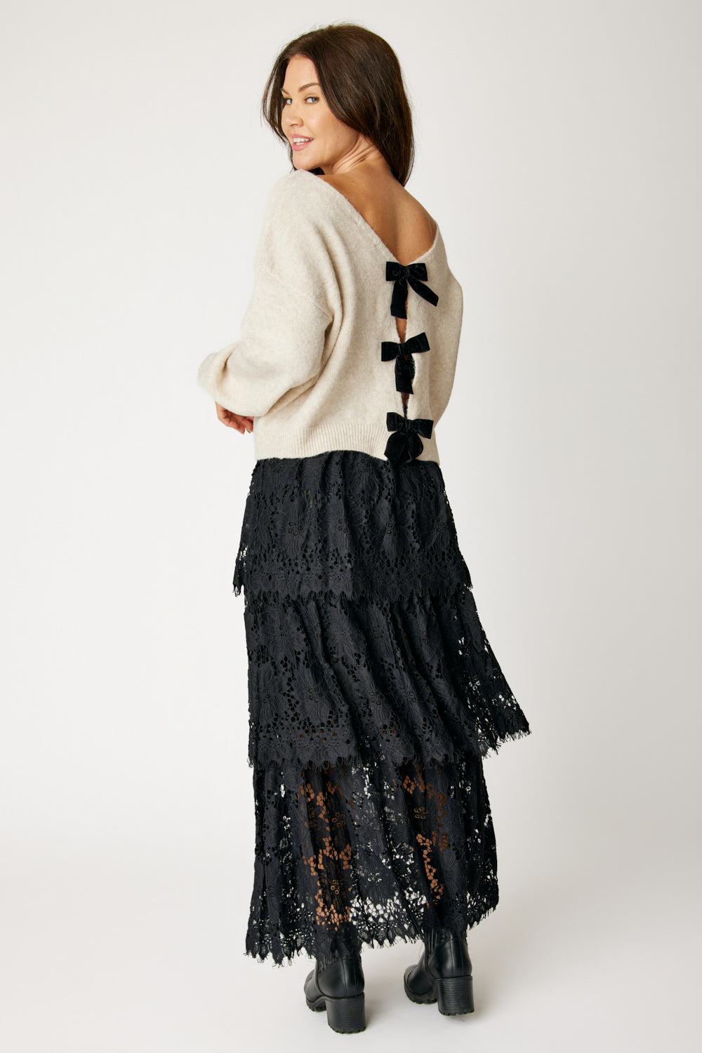 Velvet Bow Sweater (2 Colors)