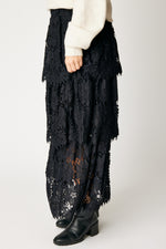 Tiered Lace Skirt Black