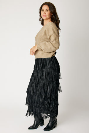Western Fringe Skirt (2 Colors)