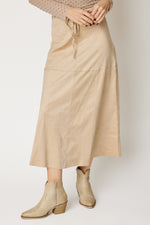 Faux Suede Tie Skirt