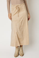 Faux Suede Tie Skirt