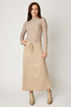 Faux Suede Tie Skirt