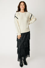 Blanket Stitch Sweater ( Black)