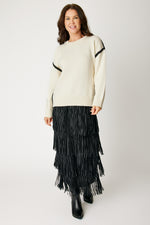 Blanket Stitch Sweater ( Black)