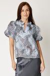 Sky Blue Jacquard Top