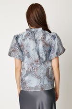 Sky Blue Jacquard Top