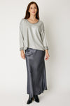 Whipstitch Sweater with Shiny Front