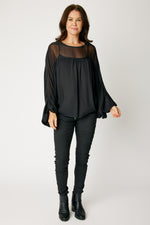 Italian Silk Gathered Blouse (3 Colors)