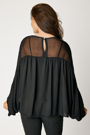 Italian Silk Gathered Blouse (3 Colors)