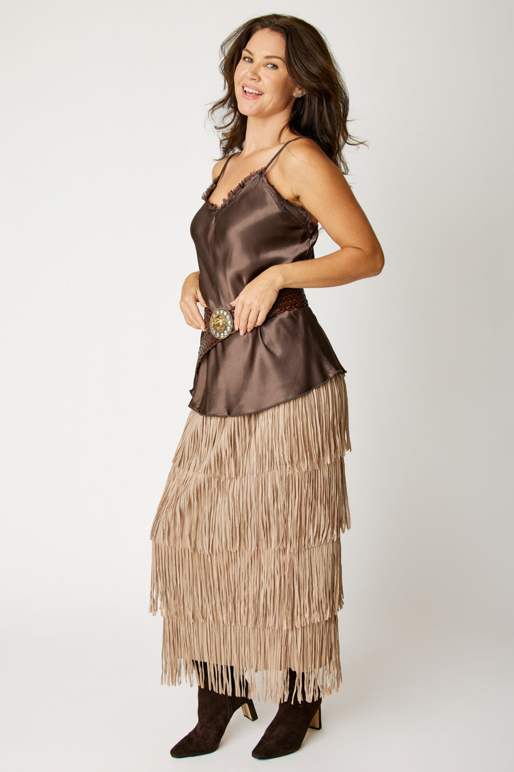 Western Fringe Skirt (2 Colors)
