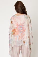 Italian Silk Blush Floral Flowing Top