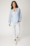 Pinstripe Oxford Blouse