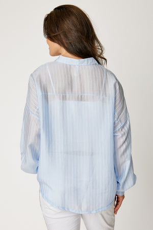 Pinstripe Oxford Blouse