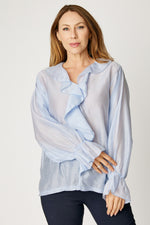 Ruffle Trim Blouse (3 Colors)
